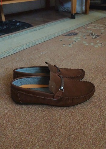 Kahverengi Süet Tokalı Erkek Makosen Ayakkabı - Görsel 5