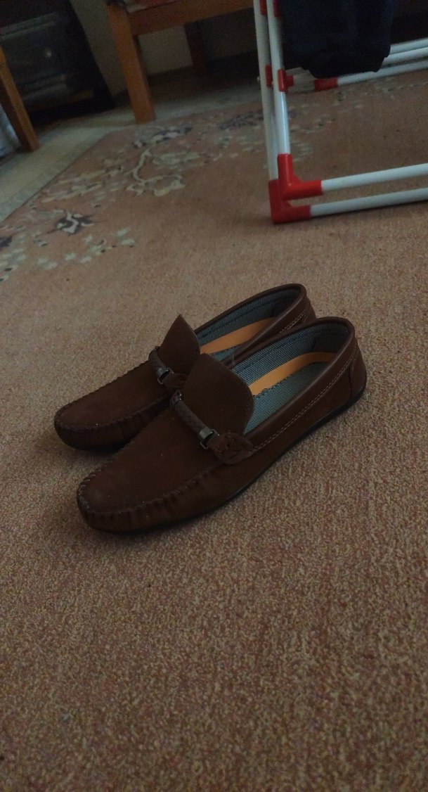 Kahverengi Süet Tokalı Erkek Makosen Ayakkabı - Görsel 3