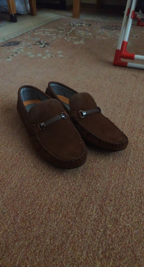 Kahverengi Süet Tokalı Erkek Makosen Ayakkabı - Görsel 2