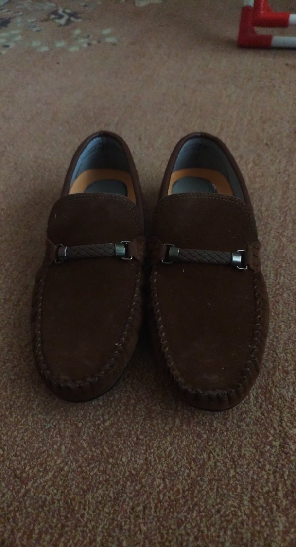 Kahverengi Süet Tokalı Erkek Makosen Ayakkabı - Görsel 4