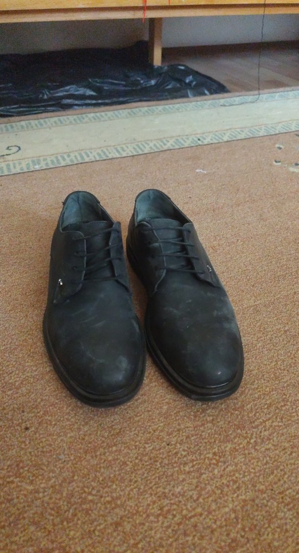 Carfier Marka Siyah Deri Erkek Klasik Ayakkabı - Görsel 3