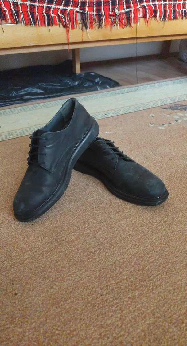 Carfier Marka Siyah Deri Erkek Klasik Ayakkabı - Görsel 2