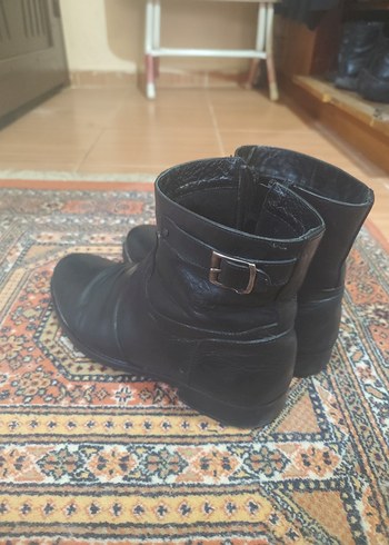 Siyah Deri, Tokalı, Metropolis Marka, Uzun Bilek Boyu Bot. - Görsel 2