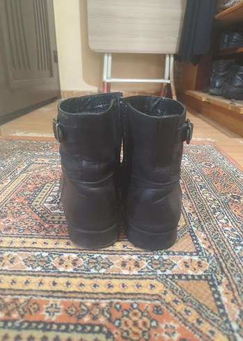 Siyah Deri, Tokalı, Metropolis Marka, Uzun Bilek Boyu Bot. - Görsel 5