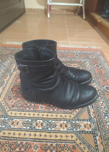 Siyah Deri, Tokalı, Metropolis Marka, Uzun Bilek Boyu Bot. - Görsel 6