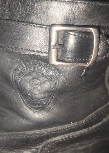 Siyah Deri, Tokalı, Metropolis Marka, Uzun Bilek Boyu Bot. - Görsel 4