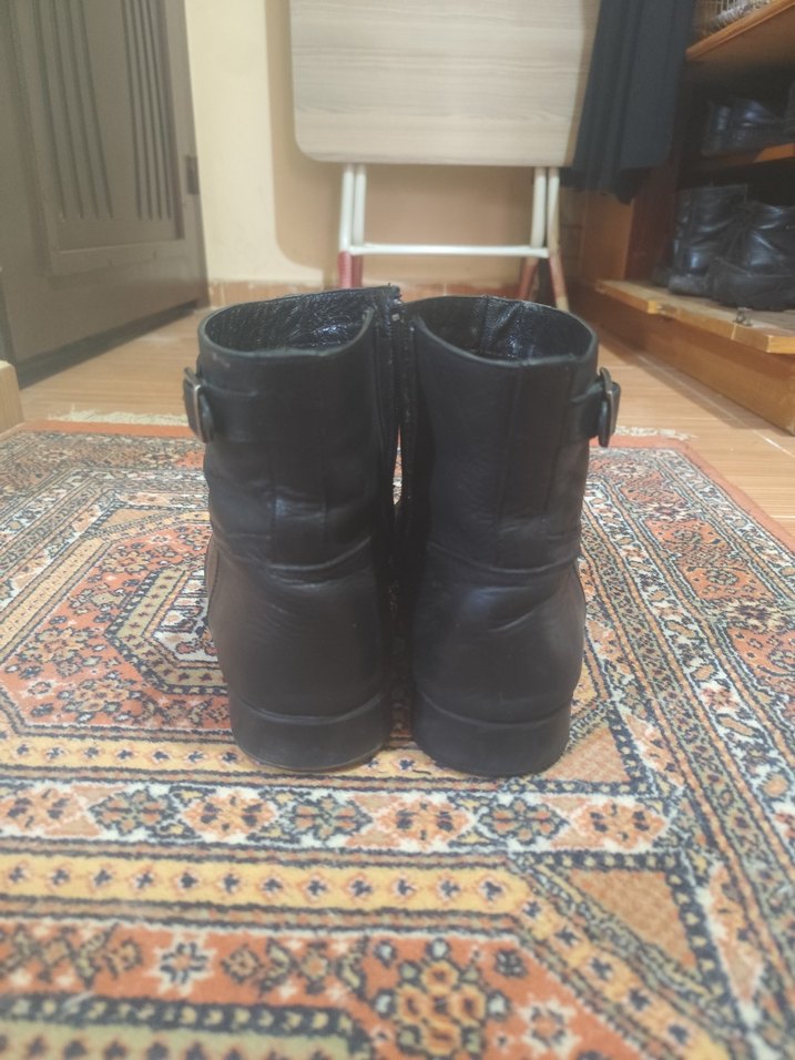 Siyah Deri, Tokalı, Metropolis Marka, Uzun Bilek Boyu Bot. - Görsel 5