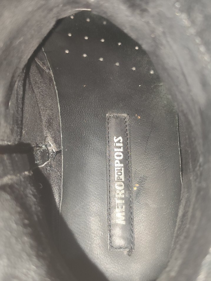 Siyah Deri, Tokalı, Metropolis Marka, Uzun Bilek Boyu Bot. - Görsel 3