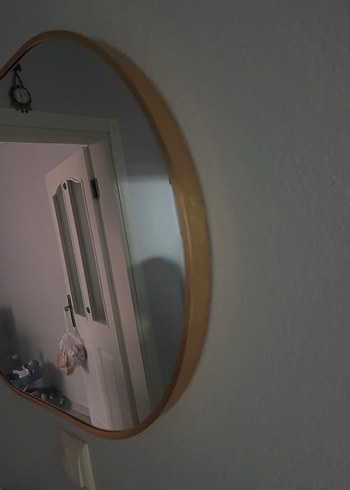 Altın Renkli Gri Çerçeveli Dekoratif Ayna - Görsel 2