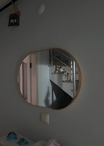 Altın Renkli Gri Çerçeveli Dekoratif Ayna - Görsel 4