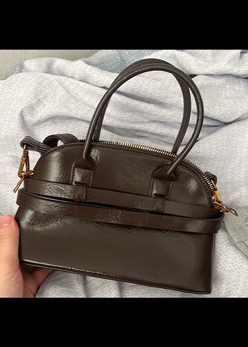 Koyu Kahverengi Deri Kadın Çanta - Görsel 3