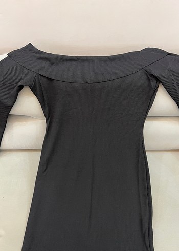 Uzun Kollu Siyah Kadın Elbise - Görsel 3