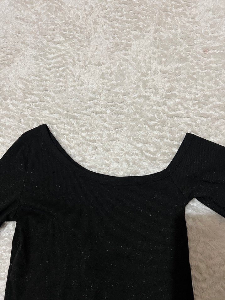 Siyah Kadın Sırt Detaylı Uzun Kollu Bluz - Görsel 3