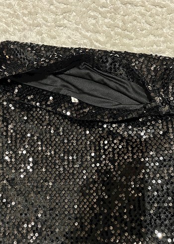 Siyah Parlak Mini Etek - Görsel 3