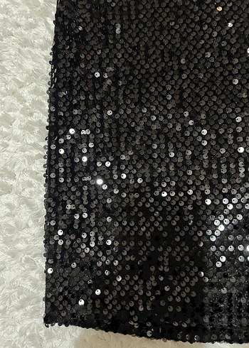 Siyah Parlak Mini Etek - Görsel 2