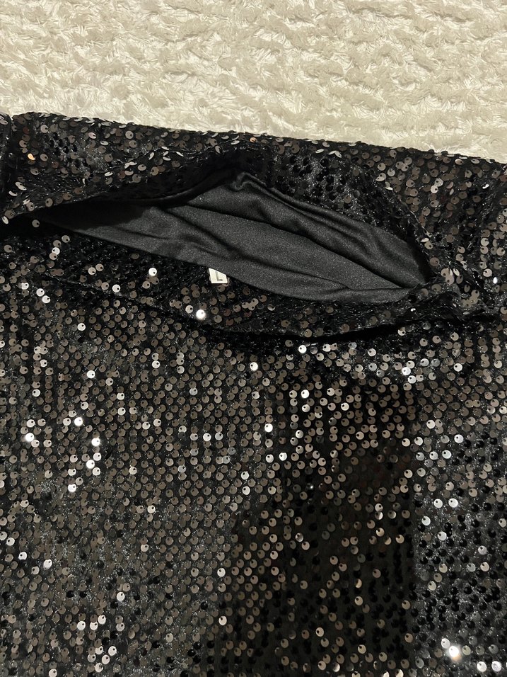 Siyah Parlak Mini Etek - Görsel 3