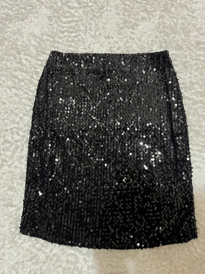 Siyah Parlak Mini Etek - Görsel 4