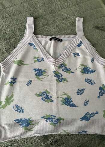 Düğmeli Mor Çiçek Desenli Kadın Hırka - Görsel 5