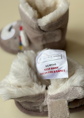 Gri Erkek Çocuk Peluş Ev Terliği - Görsel 3