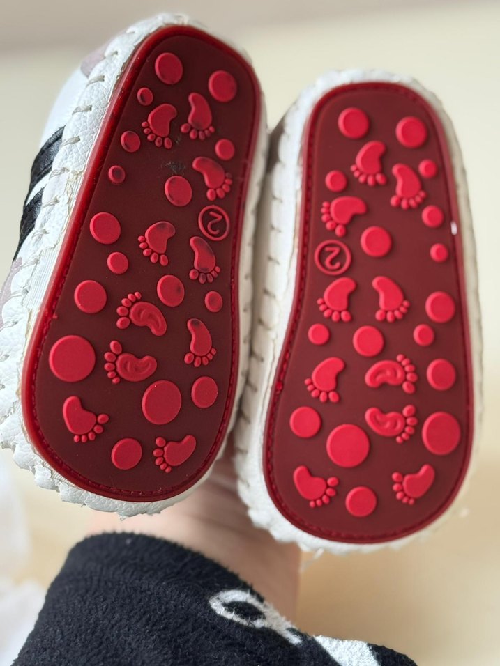 Gri Zebra Desenli Erkek Bebek İlk Adım Ayakkabısı - Görsel 3