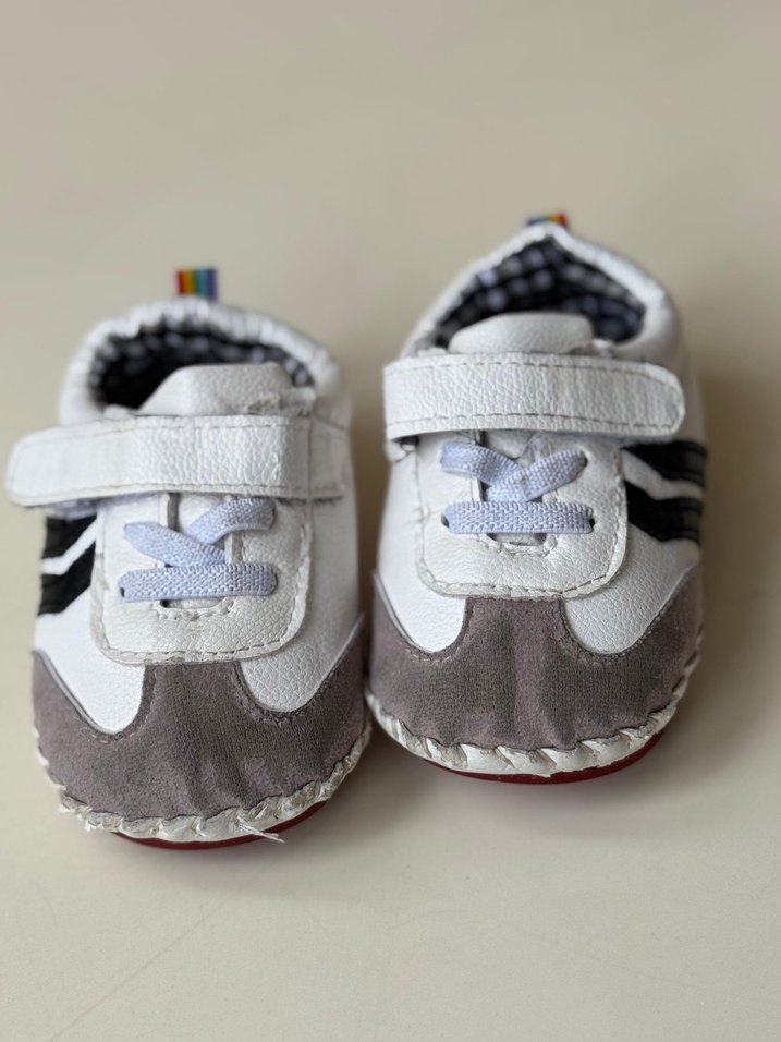 Gri Zebra Desenli Erkek Bebek İlk Adım Ayakkabısı - Görsel 2