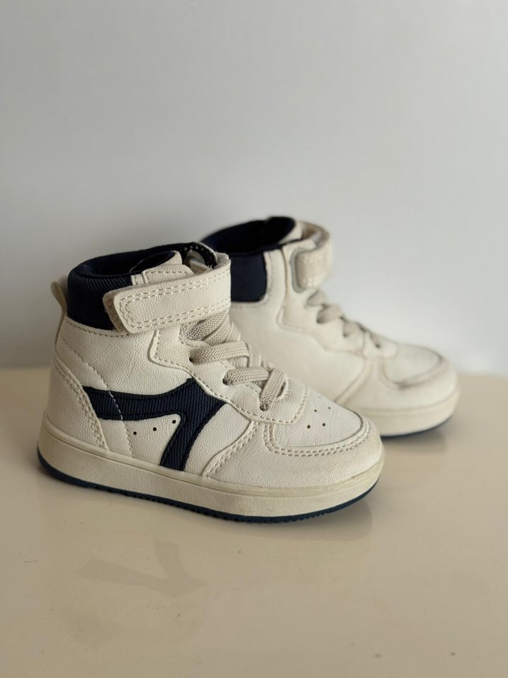 Beyaz Erkek Çocuk Spor Ayakkabı Velcro - Görsel 2