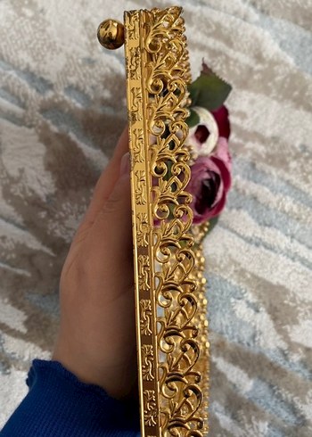 Altın Renkli Süslemeli Ayna Tepsi - Görsel 7