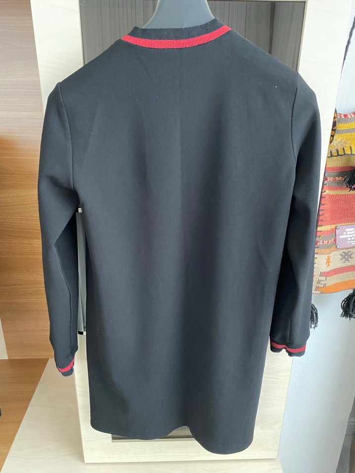 Uzun Kollu Siyah Kadın Armine Tunik - Görsel 3