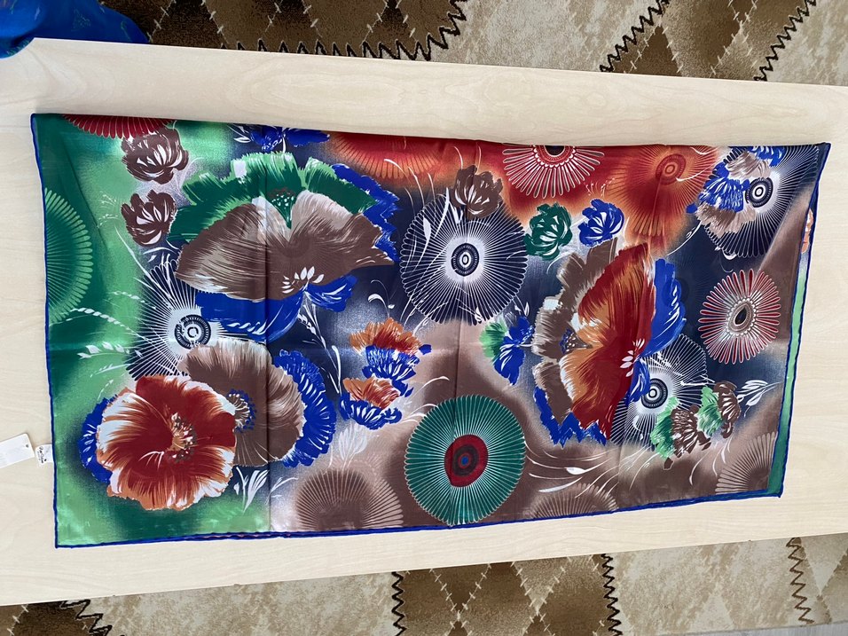 Kadın Pilili Bohem Çok Renkli Rose Delima Eşarp - Görsel 2