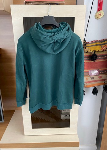 Kadın Yeşil Rahat Kesim Sweatshirt - Görsel 3