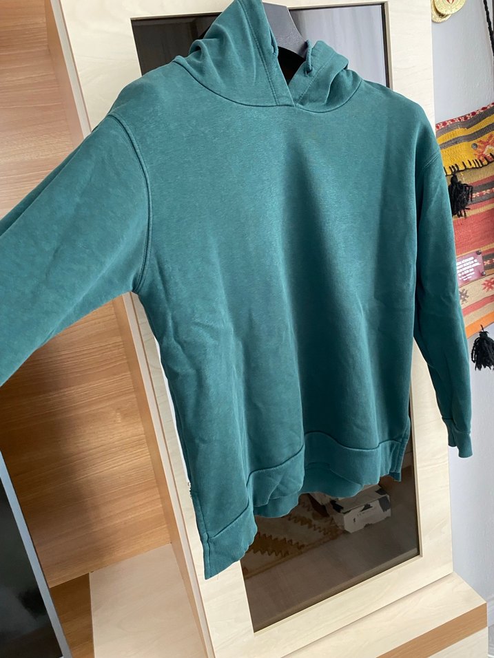 Kadın Yeşil Rahat Kesim Sweatshirt - Görsel 2