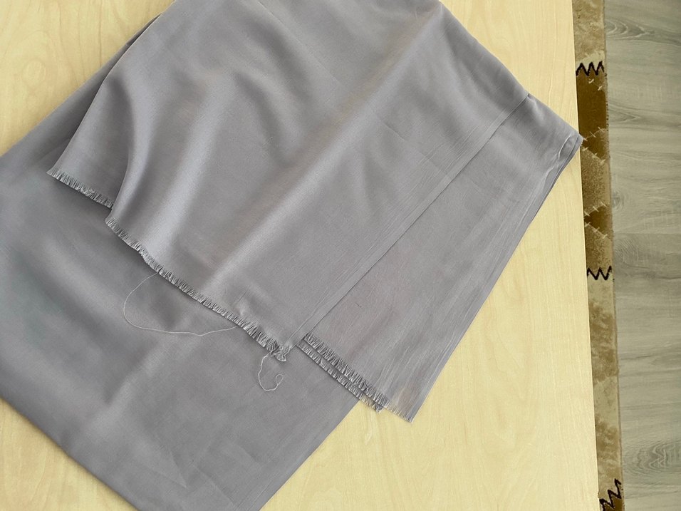 Düz Gri Bej Şal - Görsel 2