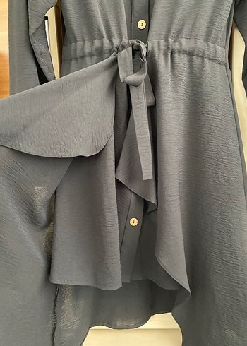 Düğmeli Siyah Uzun Kollu Tunik - Görsel 6