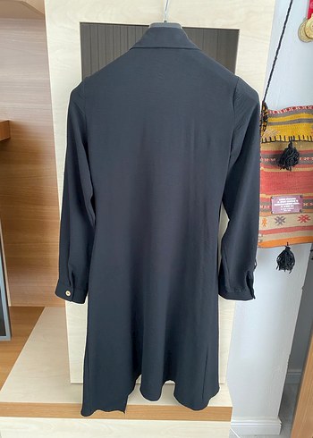 Düğmeli Siyah Uzun Kollu Tunik - Görsel 8
