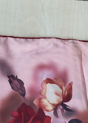 Pembe Çiçek Desenli Bohem Kadın Şal - Görsel 5