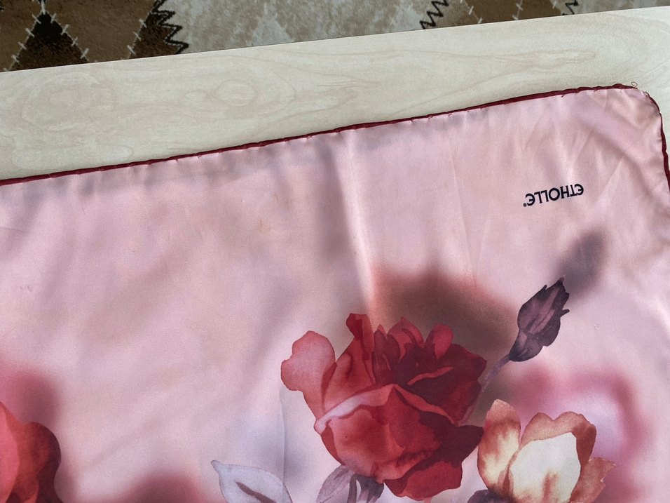 Pembe Çiçek Desenli Bohem Kadın Şal - Görsel 4