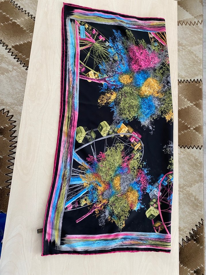 Çok Renkli Baskılı Kadın Eşarp - Görsel 2