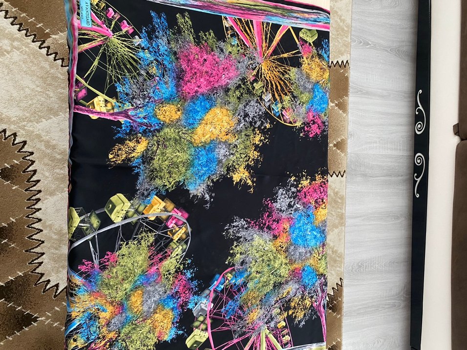 Çok Renkli Baskılı Kadın Eşarp - Görsel 3