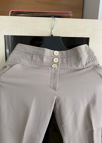 Bej  Kadın Kumaş Pantolon - Görsel 3