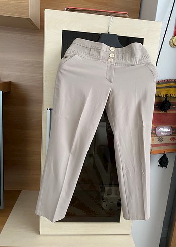 Bej  Kadın Kumaş Pantolon - Görsel 2