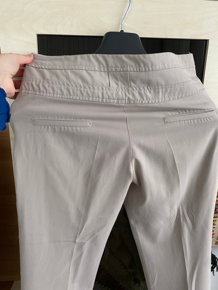 Bej  Kadın Kumaş Pantolon - Görsel 4