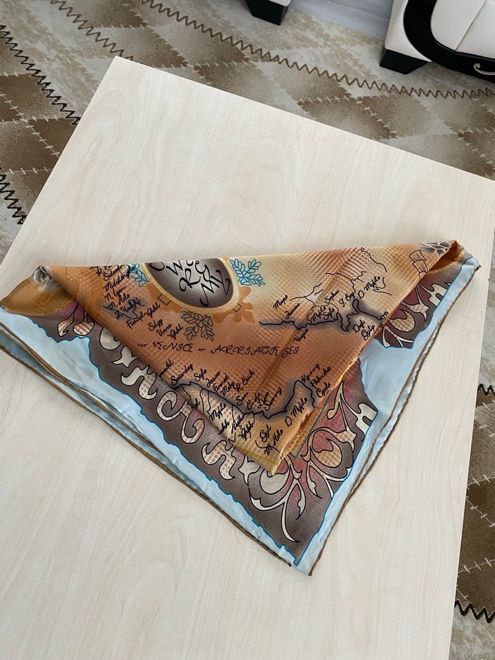 Harita desenli eşarp - Görsel 2