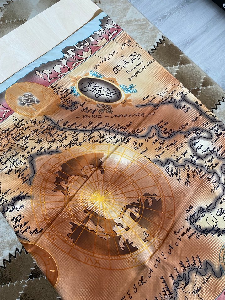 Harita desenli eşarp - Görsel 4