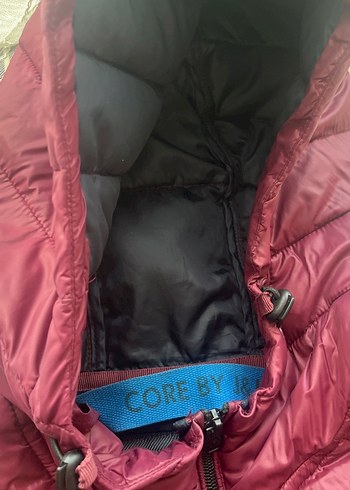 Bordo Kapüşonlu Kadın Kış Montu - Görsel 2