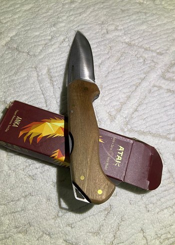 Kahverengi Ahşap Saplı Katlanabilir Bıçak - Görsel 2