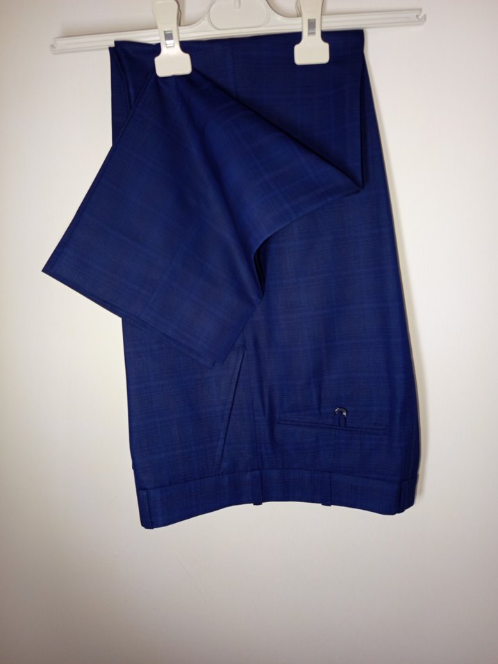 Çizgili Lacivert Erkek Pantolon, Regular Fit - Görsel 2