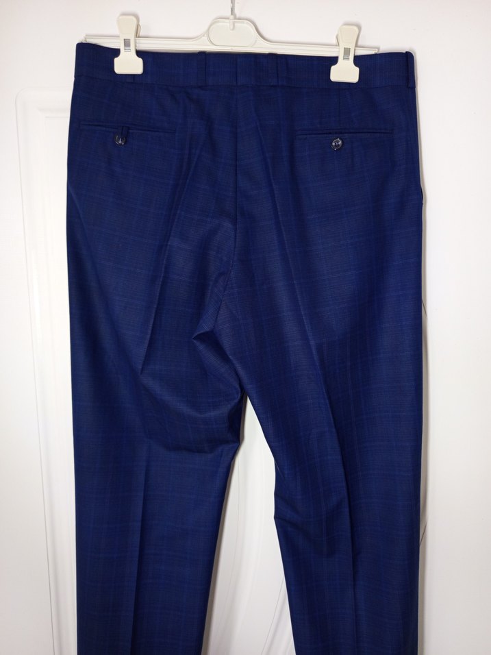 Çizgili Lacivert Erkek Pantolon, Regular Fit - Görsel 4