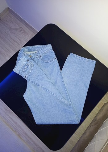 Pastel Mavi Erkek Baggy jeans Pantolon - Görsel 4