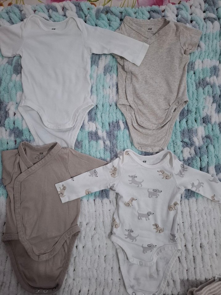 CARTERS ve H&M Erkek Bebek Kısa Kollu Pamuklu Body Zıbın - Görsel 3