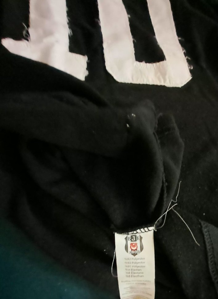 Pamuk Siyah-Beyaz Kısa Kollu bjk forma - Görsel 4